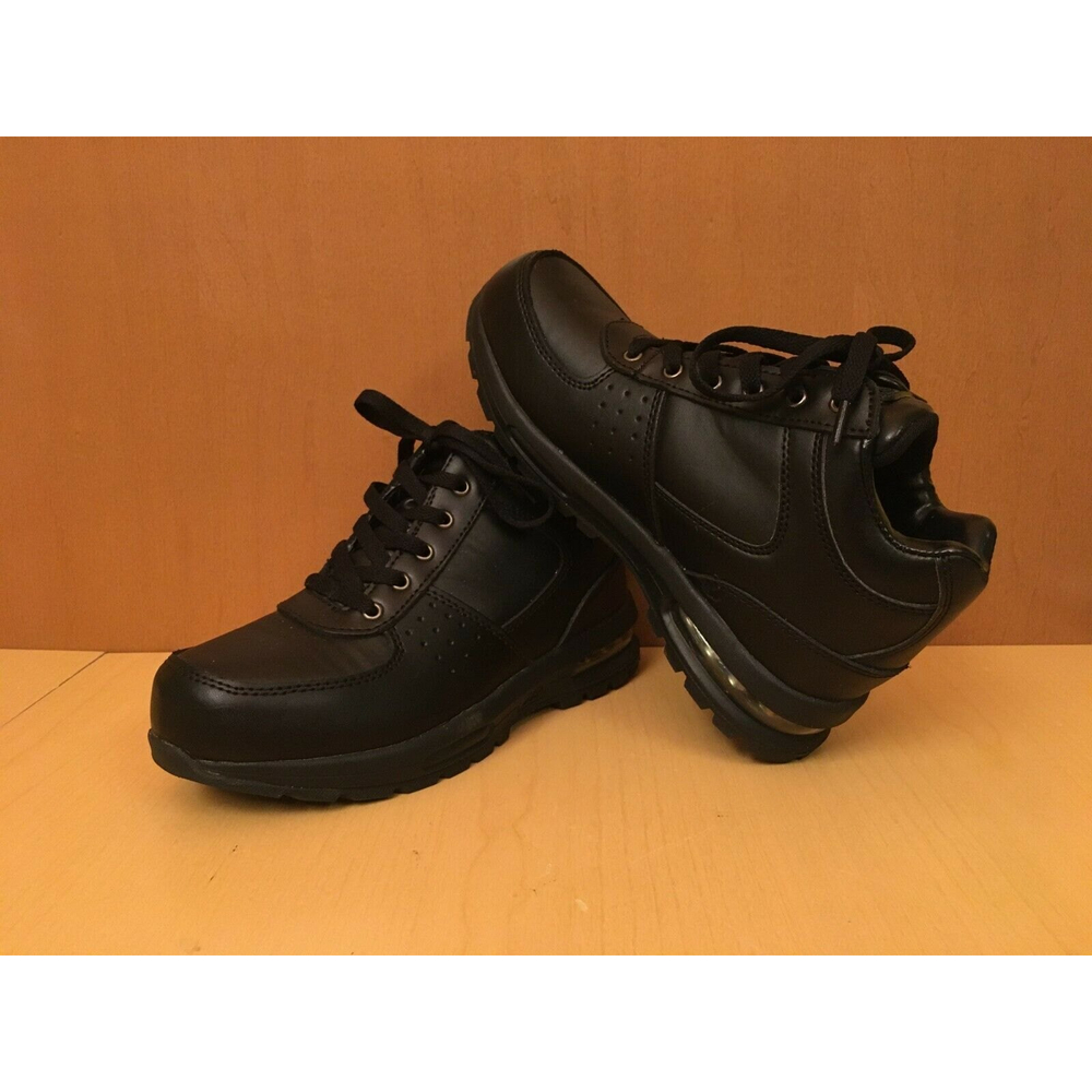 Mountain Gear Black Leather Hiking Boots Kid's Size 4 Shoes Lace Up